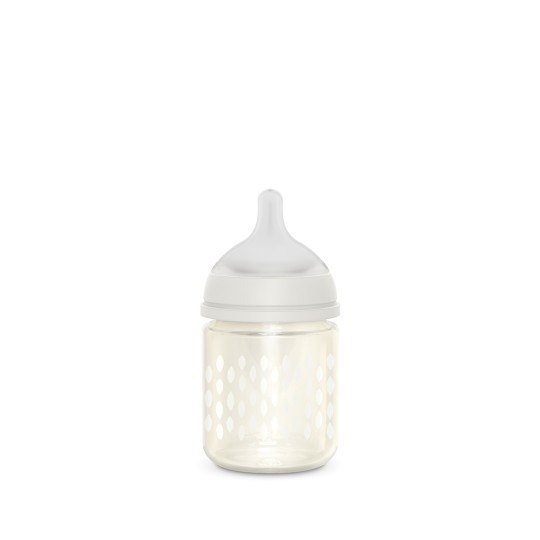 Suavinex - Biberon Bonhomia Vetro 150 ml - Tettarela silicone simmetrica - Colori Suavinex: Bianco