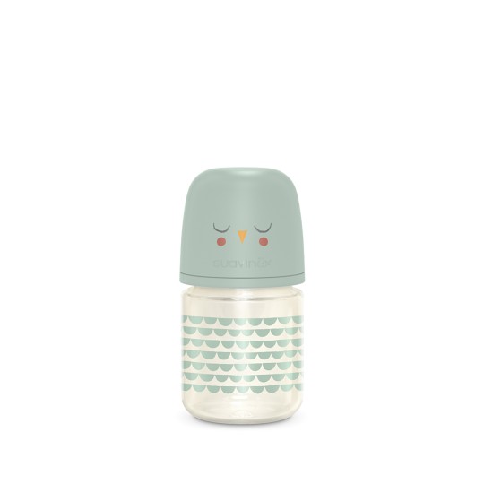 Suavinex - Biberon Bonhomia Vetro 150 ml - Tettarela silicone simmetrica