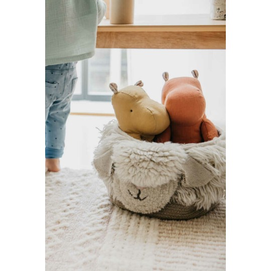 Lorena Canals - Cesto Porta oggetti di Lana Pink Nose Sheep