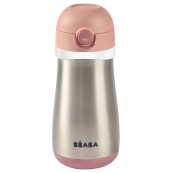 Béaba - Borraccia Acciaio Inossidabile con Manico - 350 ml - Colore: Rosa