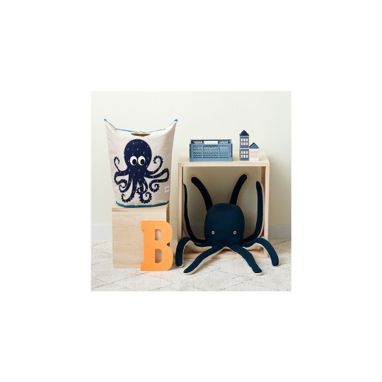 3Sprouts Cassetta Portaoggetti Ripiegabile e Impilabile - Plastica Riciclata - Medium - 27,94 x 21,59 x 12,7 cm - Colore: Blu