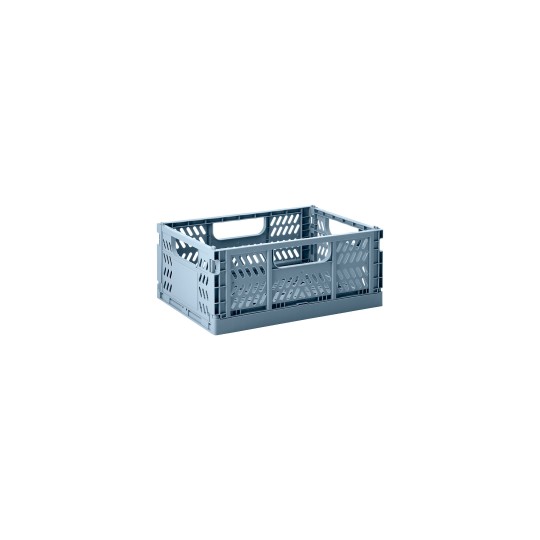 3Sprouts Cassetta Portaoggetti Ripiegabile e Impilabile - Plastica Riciclata - Medium - 27,94 x 21,59 x 12,7 cm - Colore: Blu