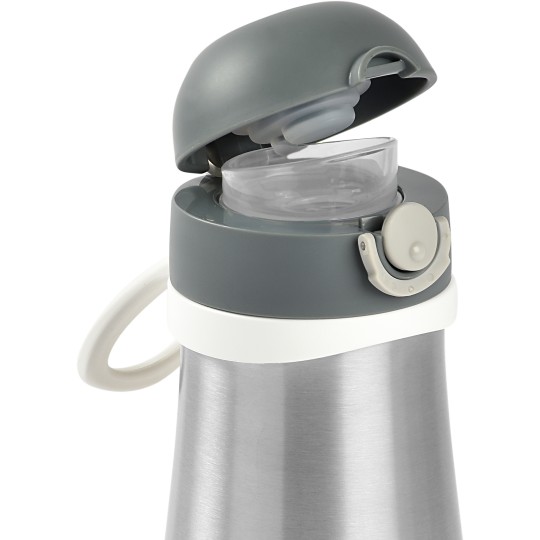 Béaba - Borraccia Acciaio Inossidabile con Manico - 350 ml - Colore: Grigio