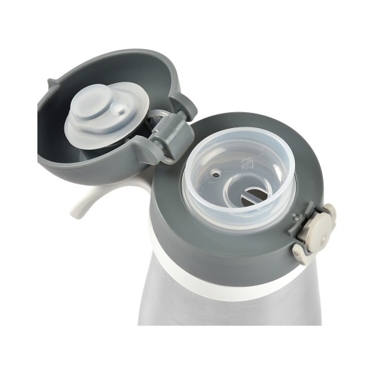 Béaba - Borraccia Acciaio Inossidabile con Manico - 350 ml - Colore: Grigio