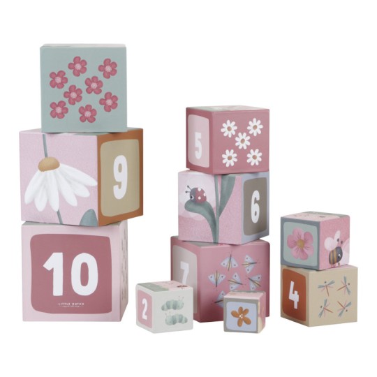 Little Dutch - Torre impilabile in cartone - Disegno: Flowers & Butterflies
