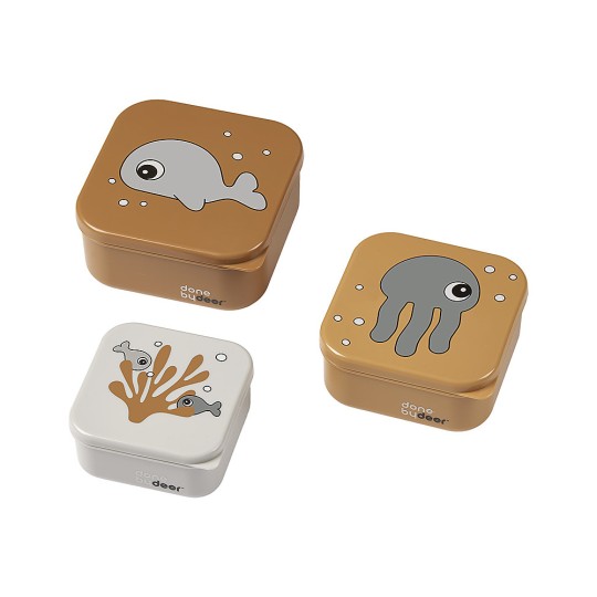 Done by Deer - Set 3 Contenitori Portamerenda Sea Friends
