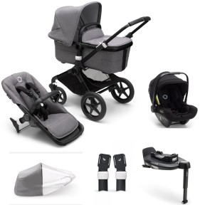 Bugaboo - Passeggino Trio Fox 3 con ovetto e base rotante