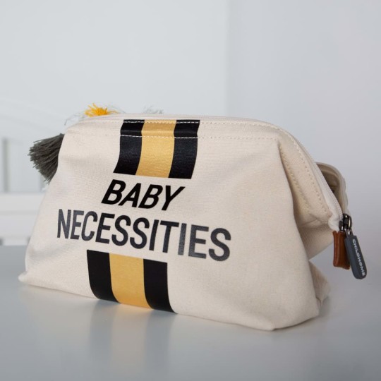 Childhome - Baby Necessities Beauty Case - Colori Childhome: Righe Nero Oro