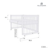 Alondra - Lettino evolutivo Crea Tre - Culla-Lettino-Letto