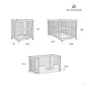 Alondra - Lettino evolutivo Crea Tre - Culla-Lettino-Letto