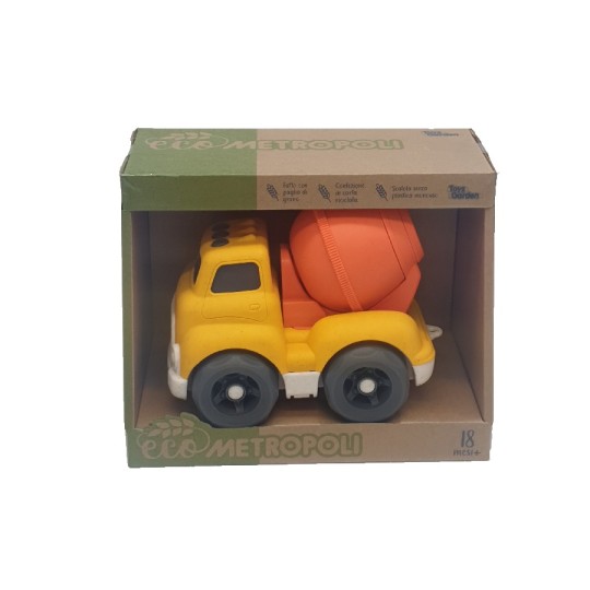 Toys Garden - I mezzi da lavoro della città - Fatto con paglia di grano! - Veicolo: Betoniera