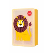 3Sprouts - Porta pranzo Bento 3 Scomparti - in Silicone - Versioni 3 Sprouts: Lion Giallo