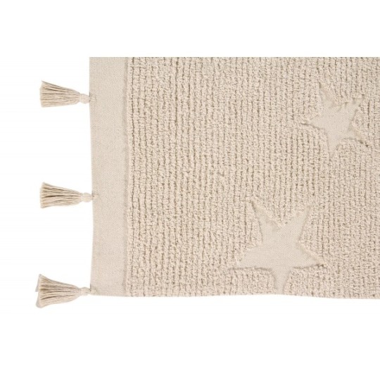 Lorena Canals - Washable Rug hippy Stars Nude Vintage 120x75 - Versioni Lorena Canals: Natural