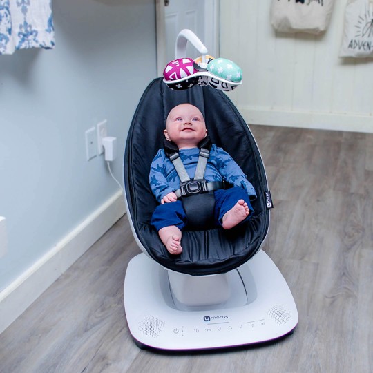 4Moms - Sdraietta Mamaroo 5.0 - altalena per neonati - Colore: Nero