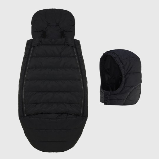 Doolittle - Sacco passeggino Gnomi 100gr - Perfetto per inverni miti - Colore: Nero