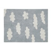 Lorena Canals - Tappeto Lavabile Nuvole 120x160cm - 100% Cotone - Versioni Lorena Canals: Azzurro