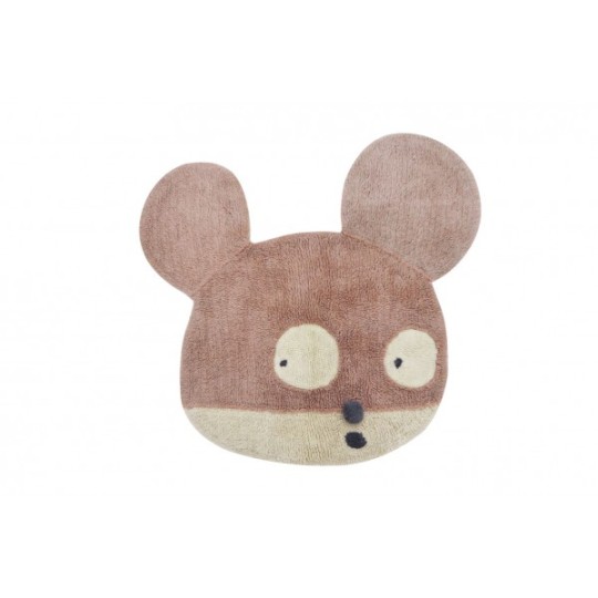 Lorena Canals -Tappeto Lavabile in Lana 100x120cm - Base Antiscivolo - Versioni Lorena Canals: Miss Mighty Mouse