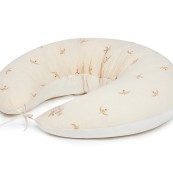 Nobodinoz - Cuscino allattamento Luna Willow - Cotone Bio - Colori Nobodinoz: Nude Haiku Birds Nat