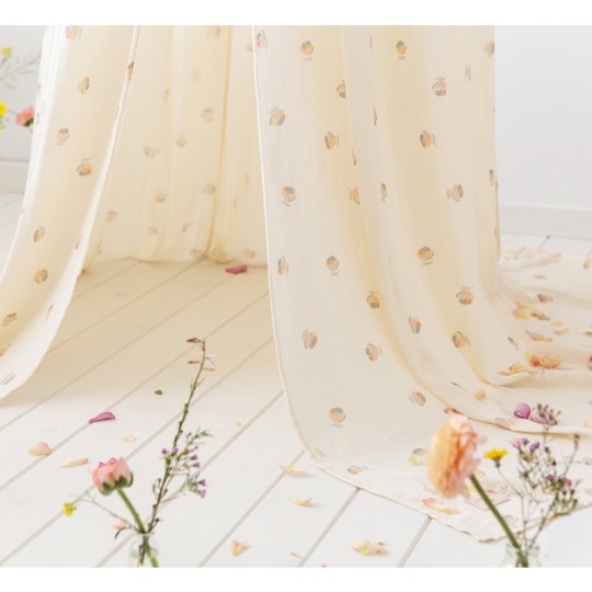 Nobodinoz - Baldacchino per letto 250x50 - Cotone Bio - Colori Nobodinoz: Blossom