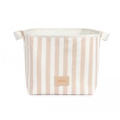 Nobodinoz - Cesto portagiochi Django - Cotone Bio - Colori Nobodinoz: Taupe Stripes/Natural