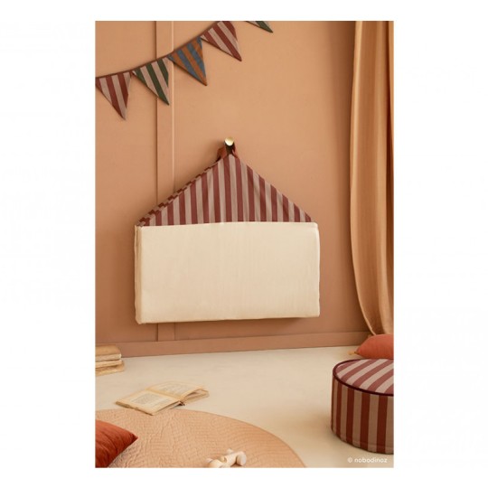Nobodinoz - Tappeto gioco pieghevole Majestic - 140x78x4 - Colori Nobodinoz: Taupe Stripes/Natural