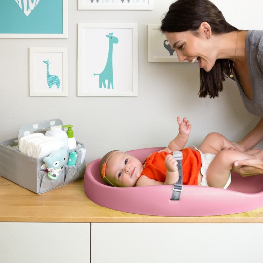Bumbo - Fasciatoio portatile morbido con cintura di sicurezza - Colore: Arancione