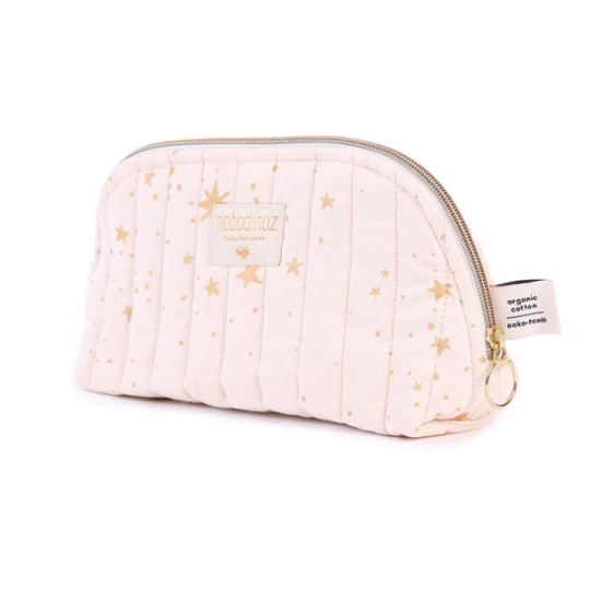 Nobodinoz - Trousse da viaggio - Cotone organico - Colori Nobodinoz: Gold Stella/Pink