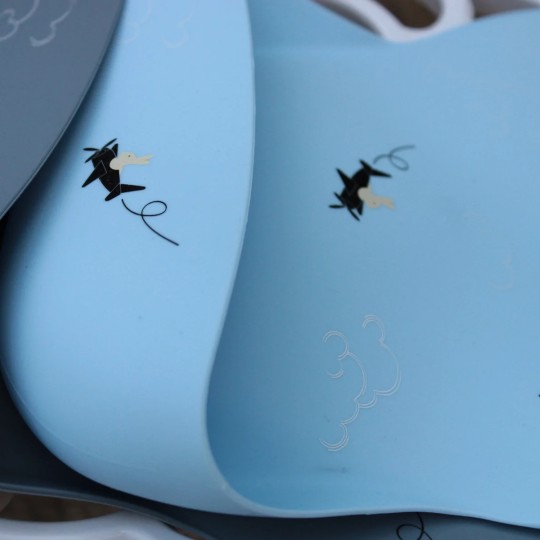 Soina - Bavaglino in silicone - Colori Soina: Aviatore Celeste