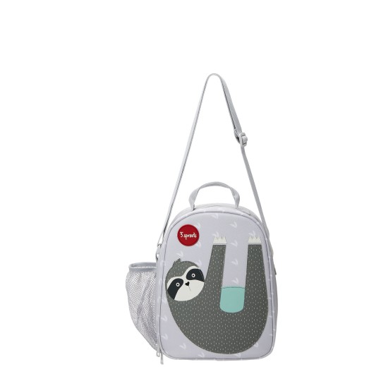 3 Sprouts - Borsa Porta Pranzo Termica con Tracolla - Disegno: Bradipo Grigio