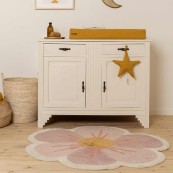 Little Dutch - Tappeto in Puro cotone Fiore - 110x110cm