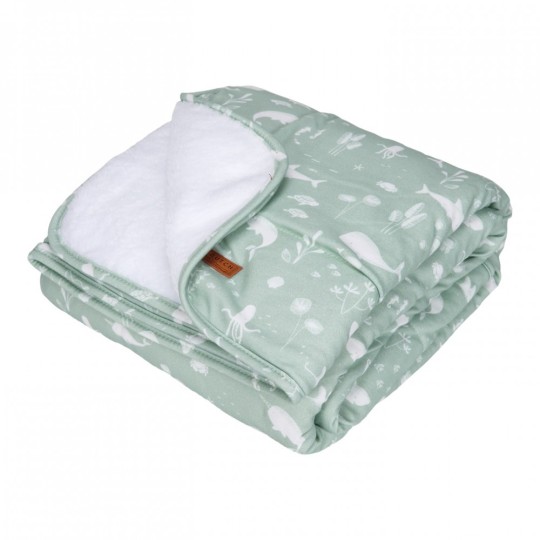 Little Dutch - Coperta morbida per lettino 110x140cm - Colori Little Dutch: Ocean mint