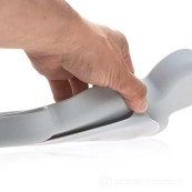 Lässig - Piatto a scomparti topolino con ventosa - In silicone - Colore: Grigio