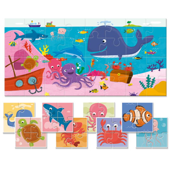 Ludattica - Dudù Baby puzzle Collection - Tessere double-face! - Versioni Ludattica: Il Mare