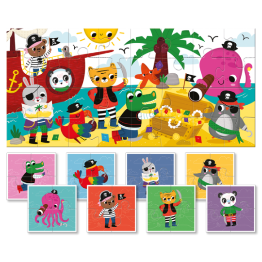 Ludattica - Dudù Baby puzzle Collection - Tessere double-face! - Versioni Ludattica: Pirati