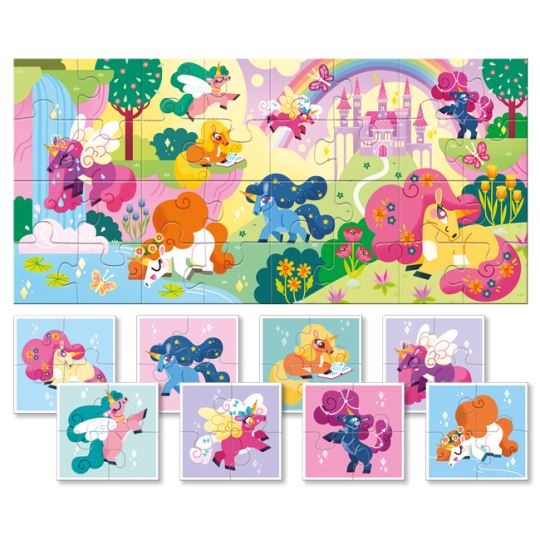 Ludattica - Dudù Baby puzzle Collection - Tessere double-face! - Versioni Ludattica: Unicorni