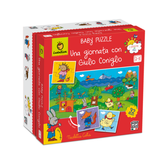 Ludattica - Baby Puzzle 32 pezzi - Dai 2 anni - Versioni Ludattica: Giulio Coniglio