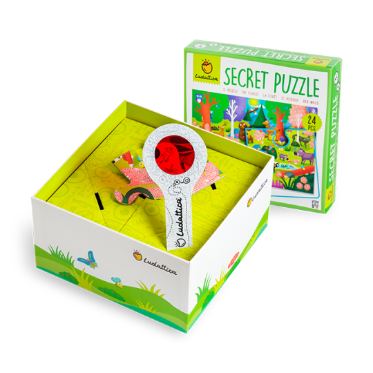 Ludattica - Secret Puzzle - Prendi la lente e scopri tutti i segreti! - Versioni Ludattica: Il Bosco