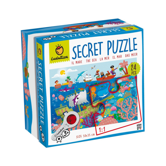 Ludattica - Secret Puzzle - Prendi la lente e scopri tutti i segreti! - Versioni Ludattica: Il Mare