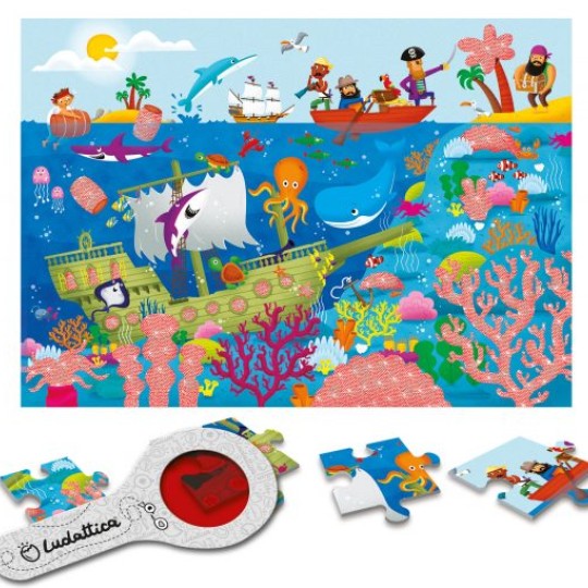 Ludattica - Secret Puzzle - Prendi la lente e scopri tutti i segreti! - Versioni Ludattica: Il Mare