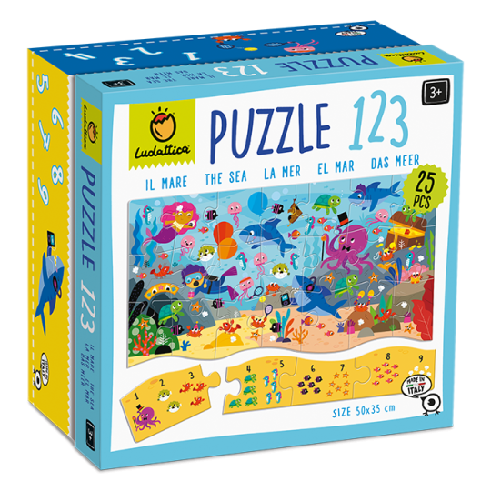 Ludattica - Puzzle 1 2 3 - Per scoprire i simboli numerici - Versioni Ludattica: Il Mare
