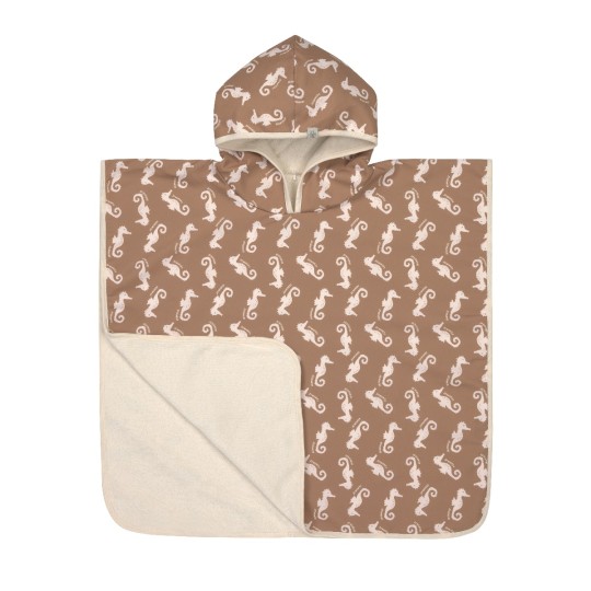 Lässig - Poncho e telo da spiaggia Reversibile - Colori Lässig: seahorse caramel