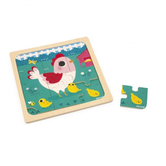Janod - Puzzle in legno Gallina Henriette