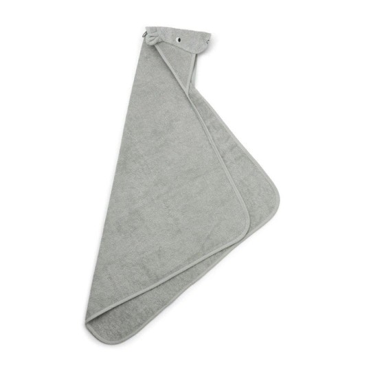 Liewood - Accappatoio a triangolo baby - con cappuccio - 100% Cotone biologico - Colore Liewood: Dove Blue