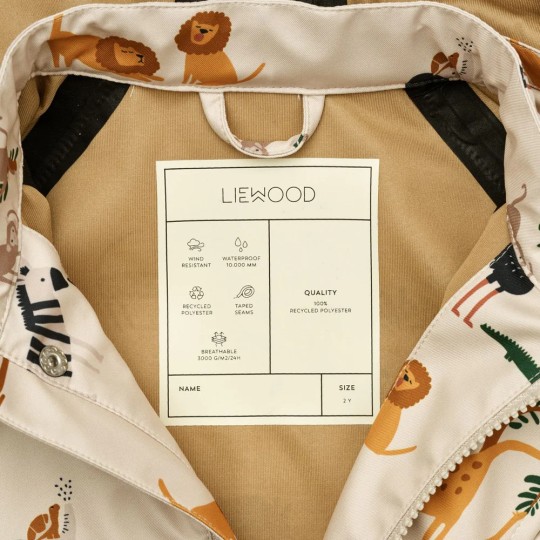 Liewood - Giacca impermeabile Dakota Sandy -  100% poliestere riciclato - Taglia: 86CM