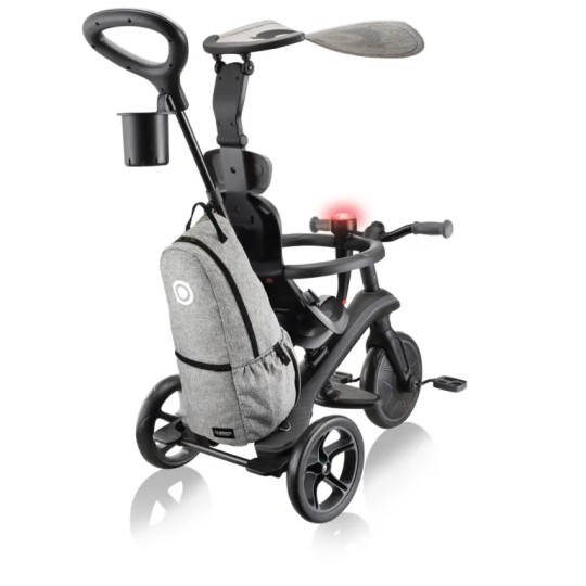 Globber - Explorer Trike 4in1 - da triciclo a balance bike - Colore: Deluxe Grey