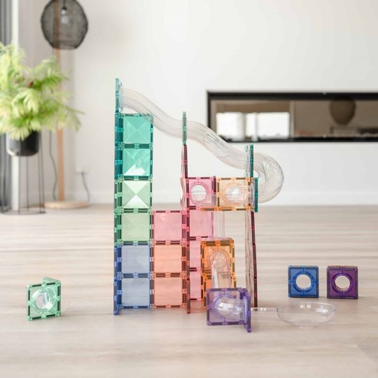 Connetix - 80 Pezzi Ball Run Pack - Pastello - 100% Plastica ABS Atossica