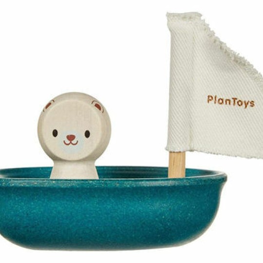 Plan Toys - Barca a vela - Dai 12 mesi - Ecosostenibile - Plan Toys: Orso Polare