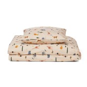 Liewood - Set Copripiumino e Federa Ingeborg - 100x135 cm - 100% Cotone biologico - Colore Liewood: Safari Sandy