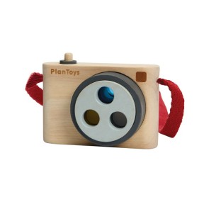 Plan Toys - Fotocamera con obiettivo a colori - Giocattolo in legno