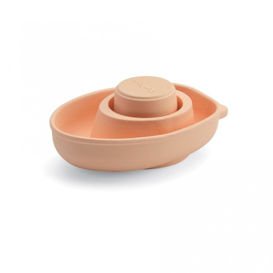 Plan Toys - Barchetta trasformabile in gomma - Ecosostenibile - Colore: Pastel Orange